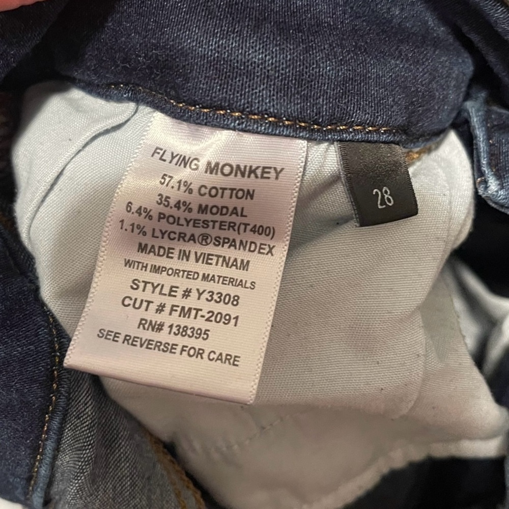 Flying Monkey Dark Blue Double Button Skinny Jeans - image 7